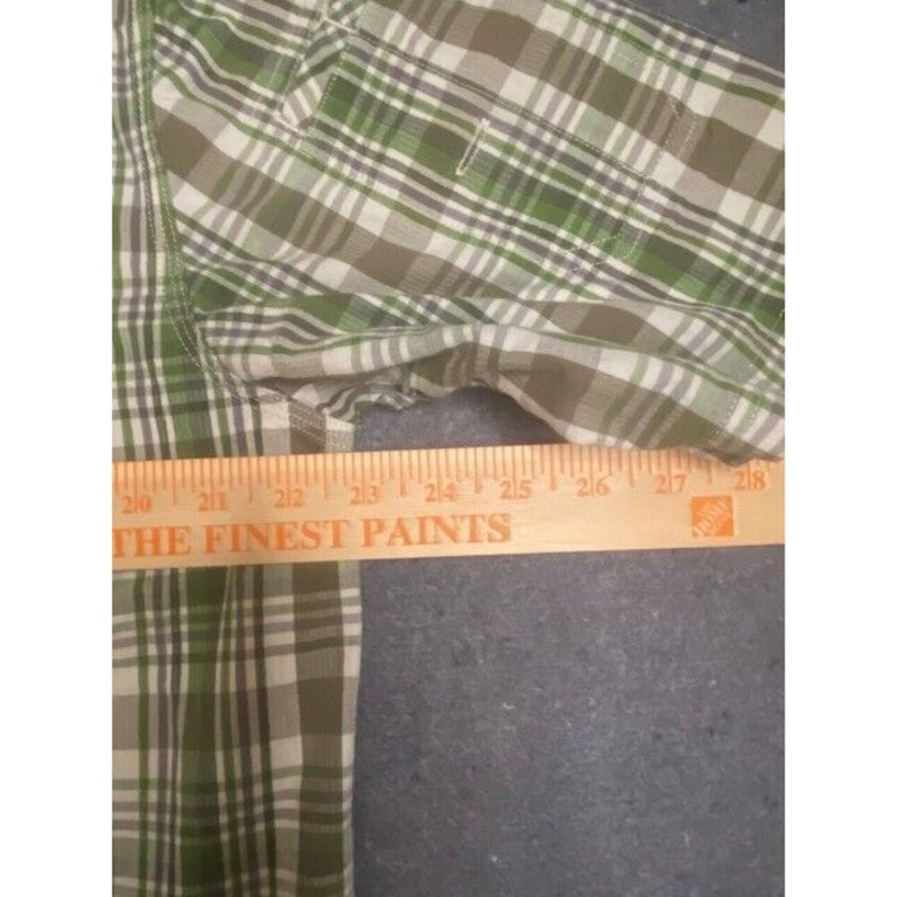 CARHARTT LARGE short sleeve Button Down PLAID shirt COTTON relaxed fit - Picture 6 of 9